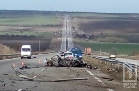 На трассе Киев-Одесса в машине заживо сгорели два человека