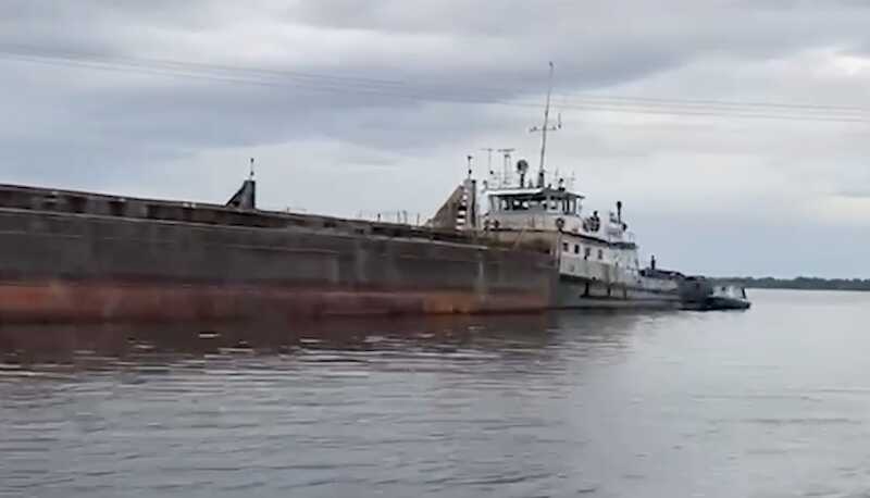 Появилось видео столкновения судов у турбазы "Чайка" в Самарской области