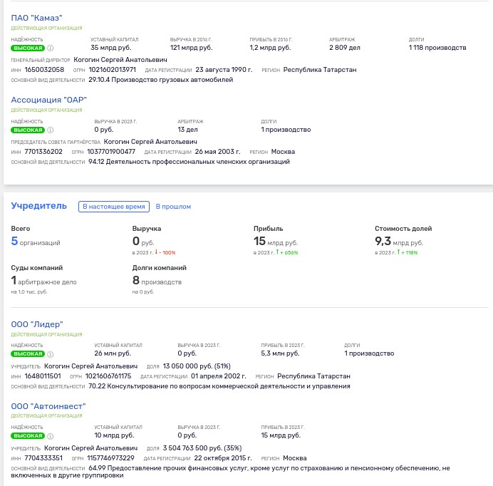 Артяковы замахнулись на КАМАЗ: Чемезова подгон?